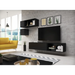 Cama living room furniture set ROCO 5 (RO1 + 2xRO4 + 2xRO5) black/black/black - Modern wall unitsMES-NOW<<<Wall