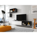 Cama living room furniture set ROCO 5 (RO1 + 2xRO4 + 2xRO5) black/black/white - Modern wall unitsMES-NOW<<<Wall