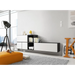 Cama living room furniture set ROCO 9 (RO1 + RO3 + 2xRO6 + 2xRO5) black/black/white - Modern wall unitsMES-NOW<<<Wall