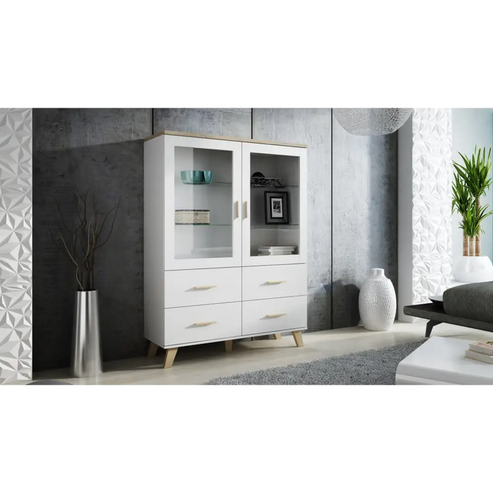 Cama living room set LOTTA 1 (RTV stand 160 + display cabinet 120 + sideboard 110) - Modern wall unitsMES-NOW<<<Wall
