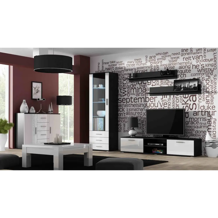 Cama living room sideboard UNI black/white gloss - Chests of drawers made of furniture
