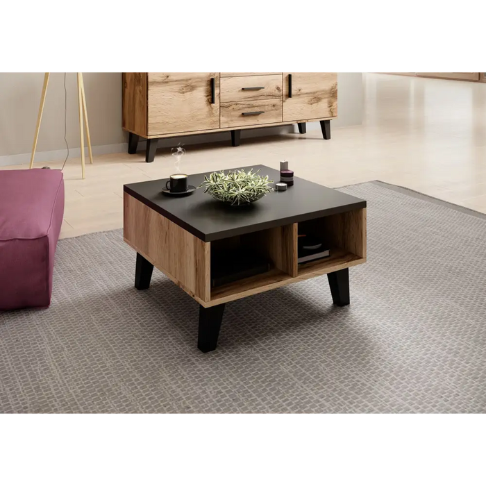 Cama LOTTA 60 coffee table wotan oak/mat black - Wooden benches and tablesLIS-DRE<<<Benches and tablesLIS<<<ActionPL