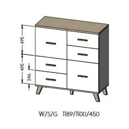 Cama LOTTA SET 2 living room storage cabinets Storage combination - Modern wall unitsMES-NOW<<<Wall UnitsMES<<<ActionPL