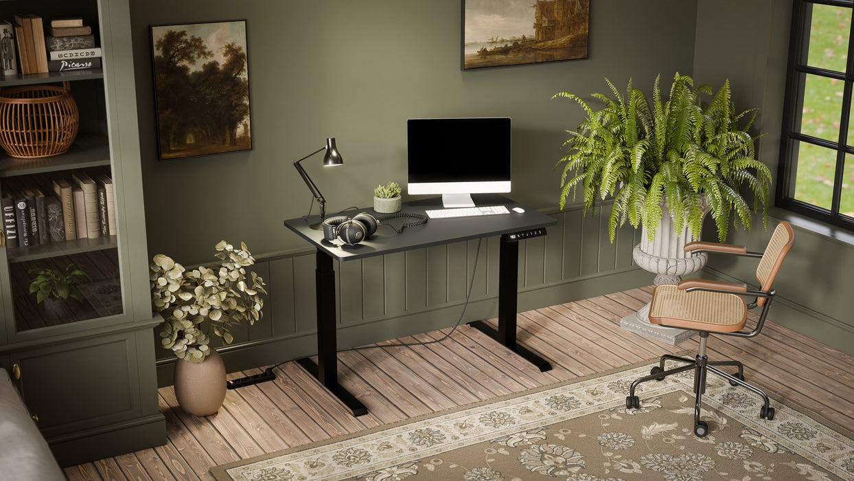 Desk with electric height adjustment MOON 121x67x72-120 black/anthracite