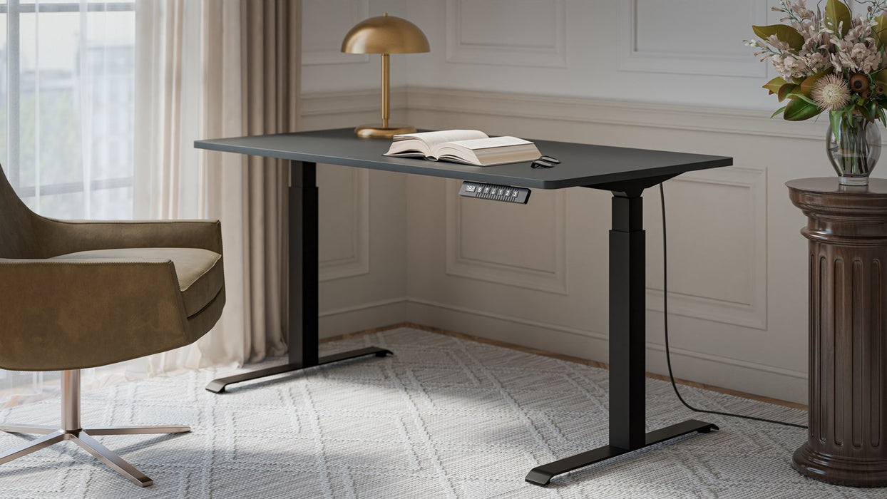 Desk with electric height adjustment MOON LONG 150x80x72-120 black/anthracite