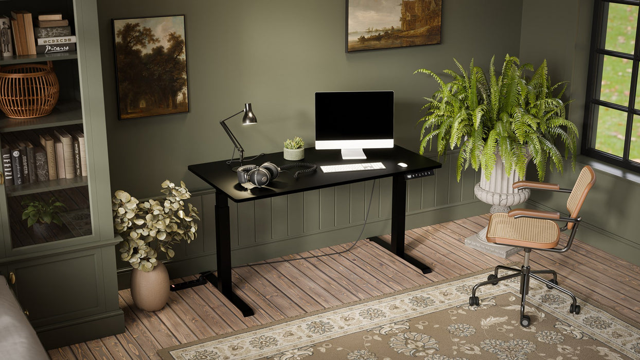 Desk with electric height adjustment MOON LONG 150x80x72-120 black