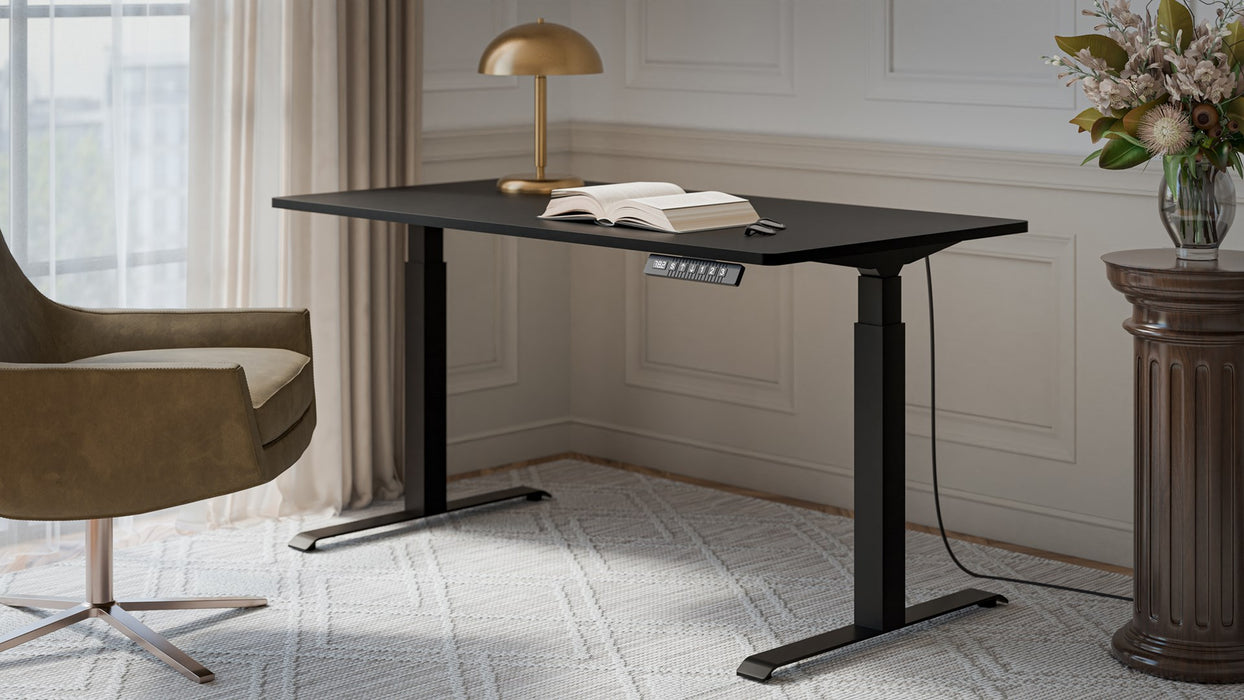 Desk with electric height adjustment MOON LONG 150x80x72-120 black