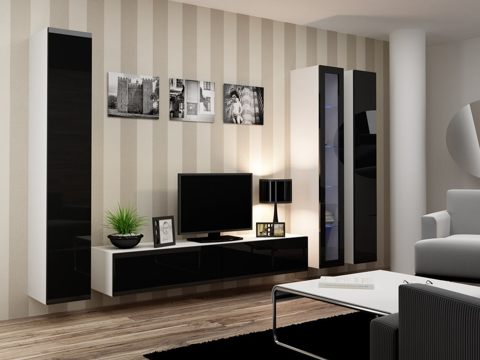 Cama Glass-case VIGO '180' 180/40/30 white/black gloss