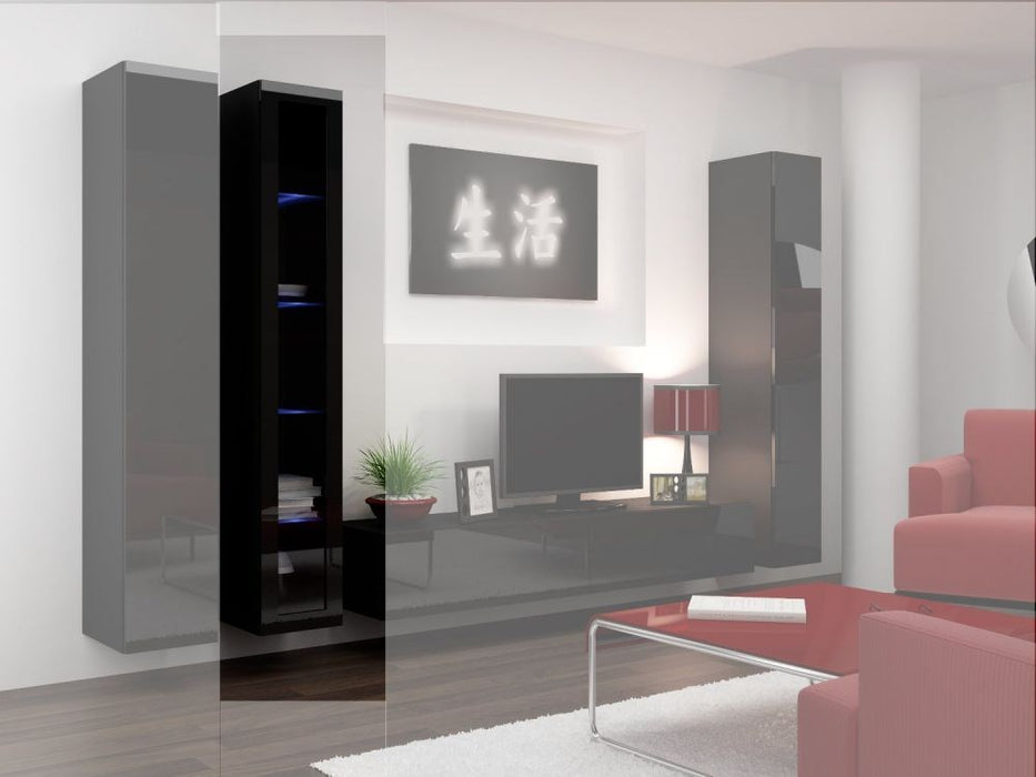 Cama Glass-case VIGO '180' 180/40/30 black/black gloss
