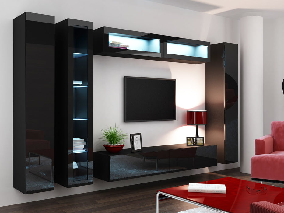 Cama Glass-case VIGO '180' 180/40/30 black/black gloss