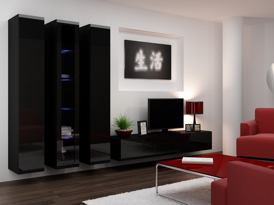 Cama Glass-case VIGO '180' 180/40/30 black/black gloss