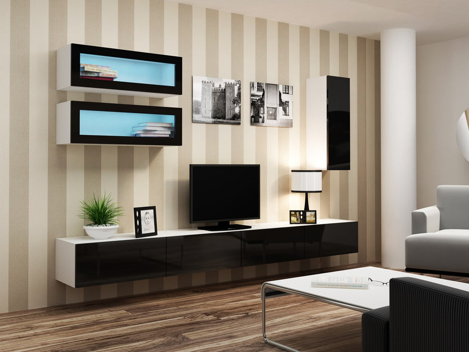 Cama Cabinet VIGO "90" glass 90/35/32 white/black gloss