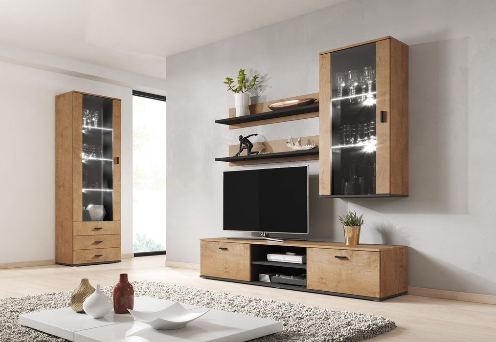 Cama hanging display cabinet SOHO lefkas oak/black