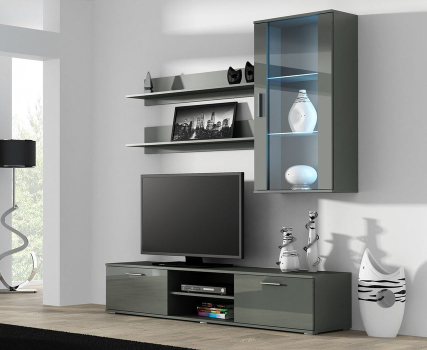 Cama hanging display cabinet SOHO grey/grey gloss