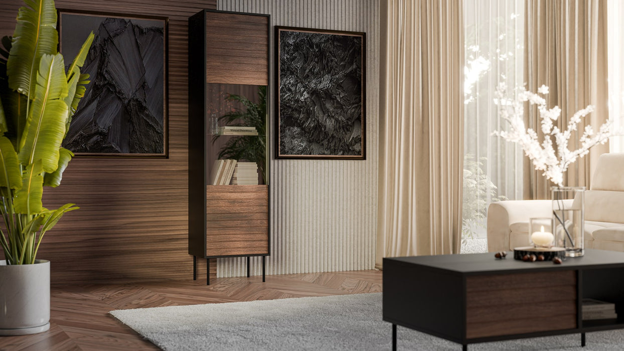 Cama CORTINA display cabinet 53x40x182 black
