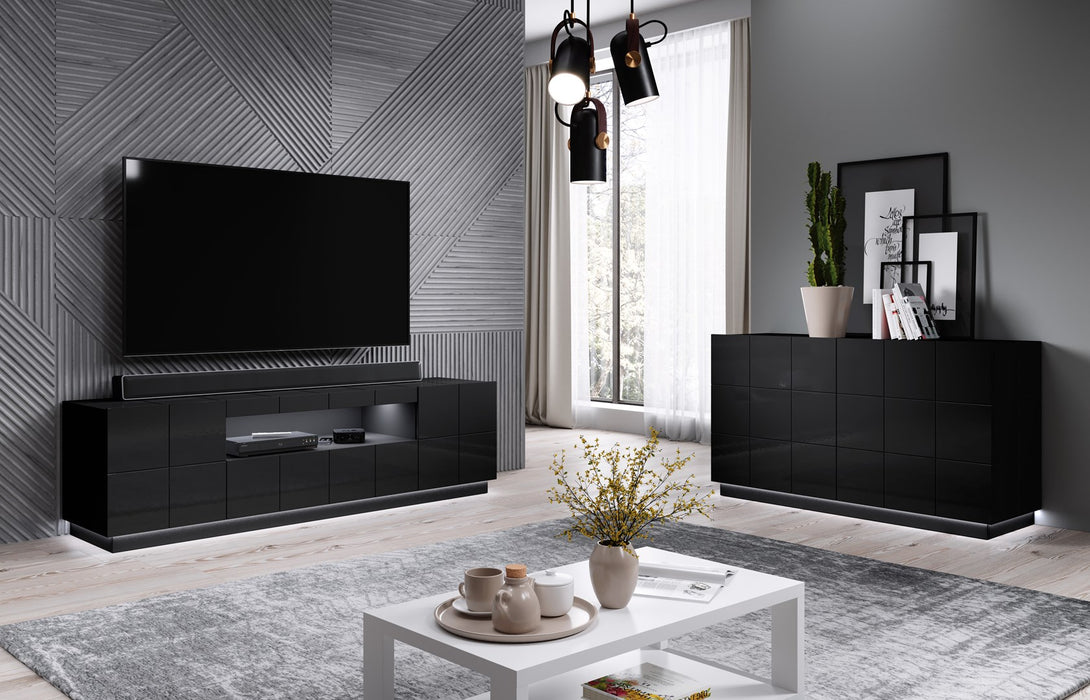 Cama sideboard 2D REJA black gloss/black gloss