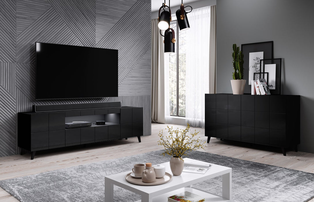 Cama sideboard 2D REJA black gloss/black gloss