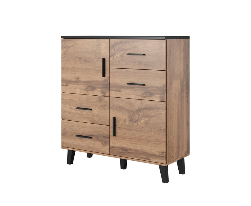 Cama sideboard LOTTA 110 2D4S wotan oak/mat black