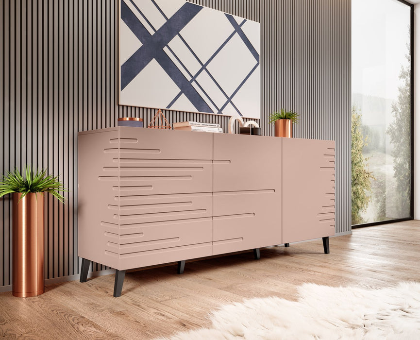 Nova chest of drawers 155x40x72 Pink Mat