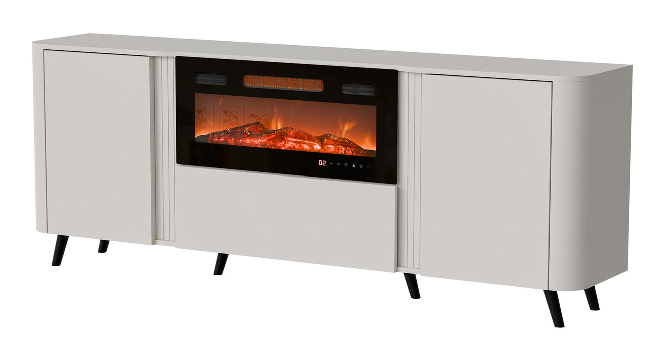 Cama Volare chest of drawers 200 x 39 x 75 cm cashmere + fireplace