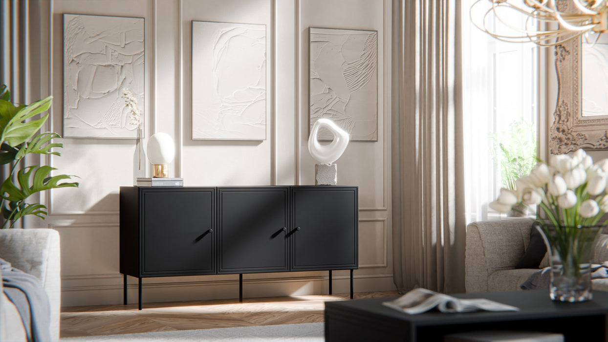 Cama 3D chest of drawers PALAZZO BIS 151x40x75 matte black