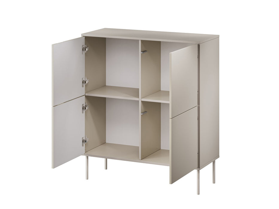 4D chest of drawers TRESSE 100x40x110 cashmere matt