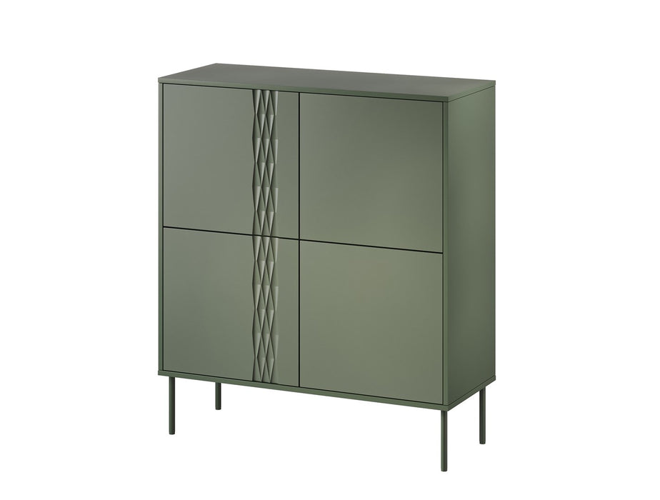 Cama 4D chest of drawers TRESSE 100x40x110 matte green