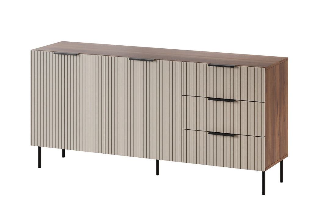 Cama Chest of drawers 1 ALMERA 156x42x75 walnut/cashmere