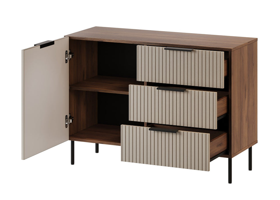 Cama Chest of drawers 2 ALMERA 104x42x75 walnut/cashmere