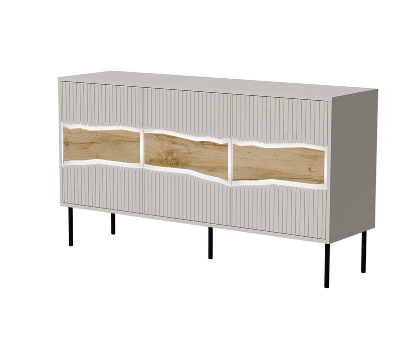 Cama INSERTO 3D chest of drawers 143.5x40x80 cashmere + LED
