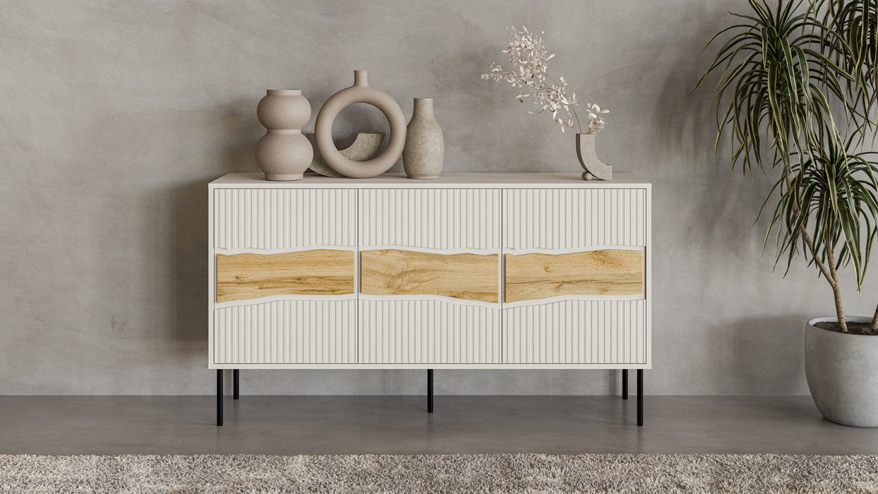 Cama INSERTO 3D chest of drawers 143.5x40x80 cashmere + LED