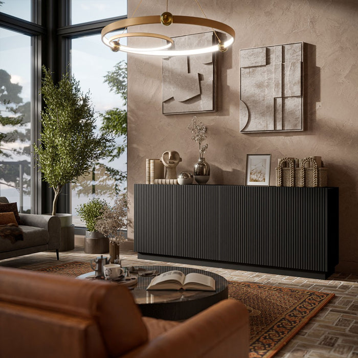 Cama LIVERTI chest of drawers 200x42x78 black