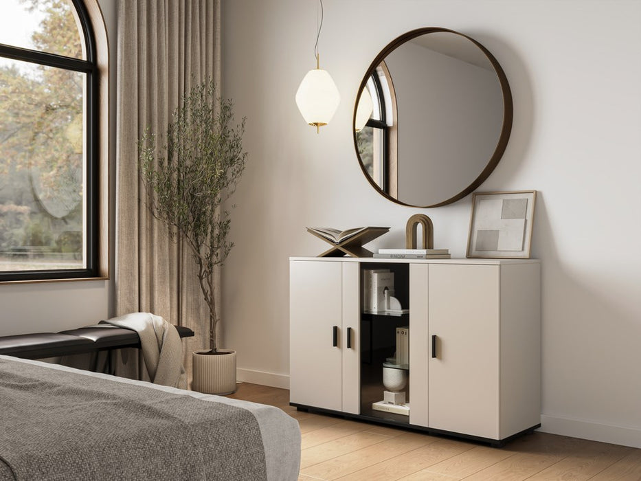 Cama SOHO chest of drawers 120x41x80 cashmere + black