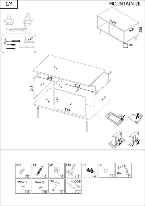 Cama MOUNTAIN bench/table 110x60x46 black + gold