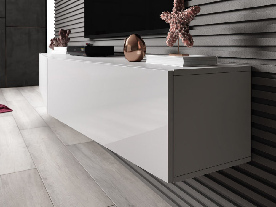 Cama Living room cabinet set VIGO SLANT 6 white/white gloss