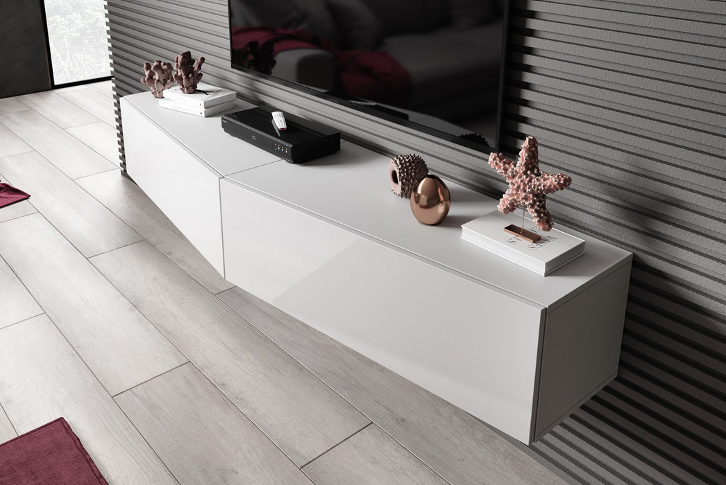 Cama Living room cabinet set VIGO SLANT 8 white/white gloss