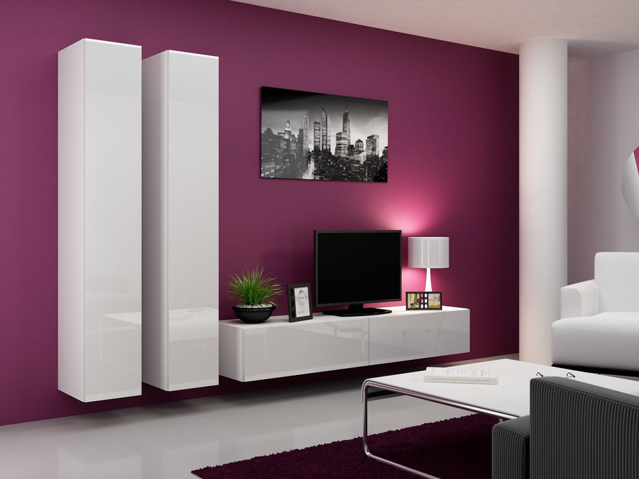 Cama Living room cabinet set VIGO 4 white/white gloss