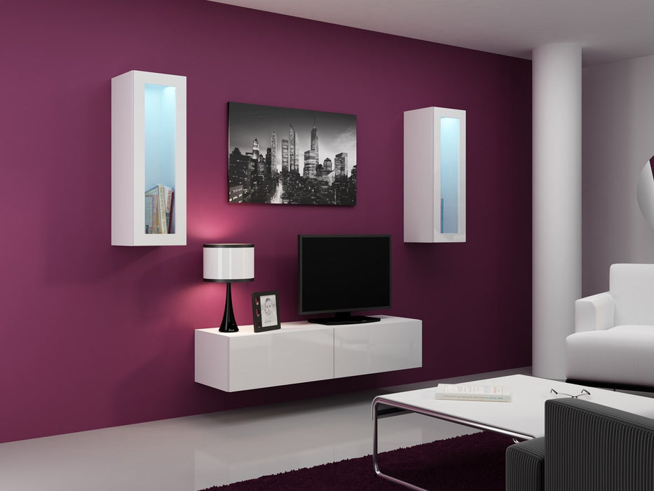 Cama Living room cabinet set VIGO 8 white/white gloss