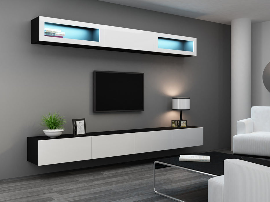 Cama Living room cabinet set VIGO 11 black/white gloss