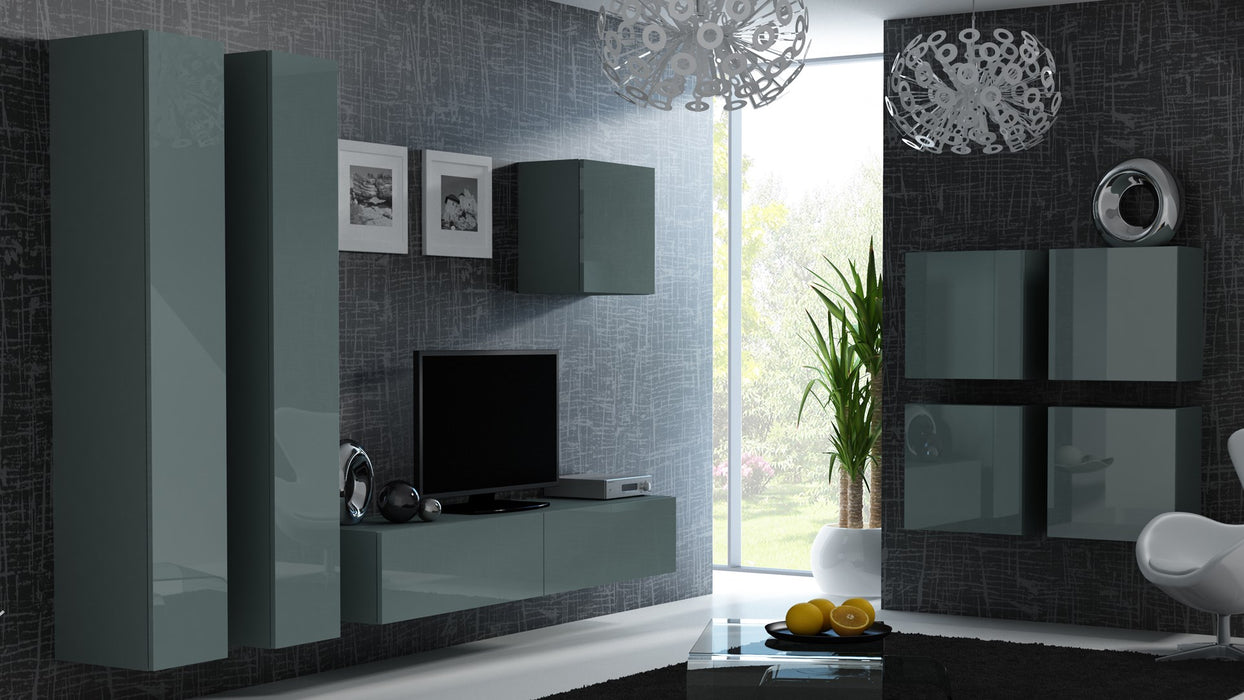 Cama Living room cabinet set VIGO 24 grey/grey gloss