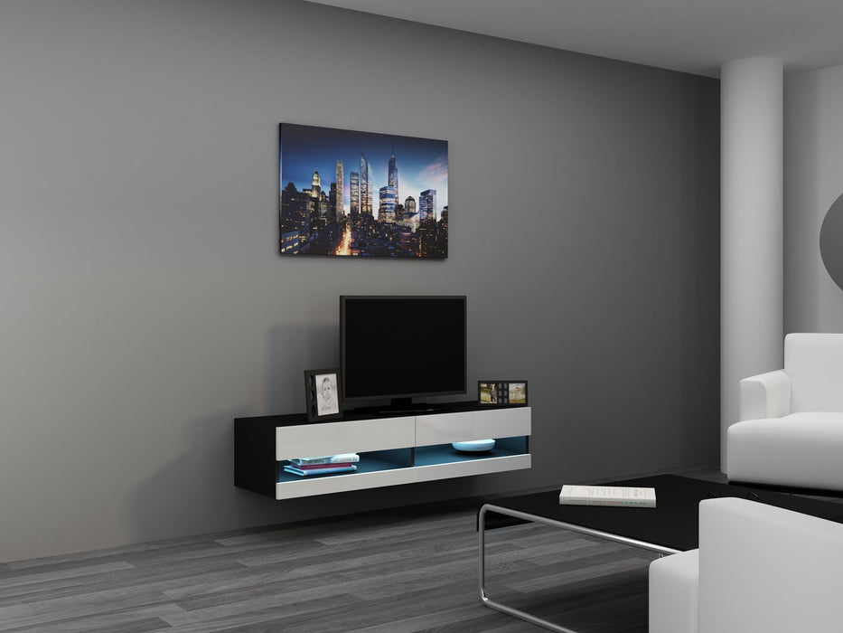 Cama Living room cabinet set VIGO NEW 11 black/white gloss