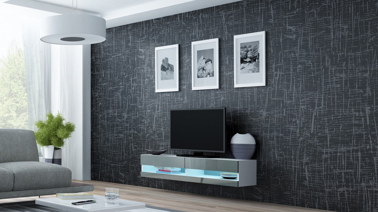Cama Living room cabinet set VIGO NEW 12 white/grey gloss
