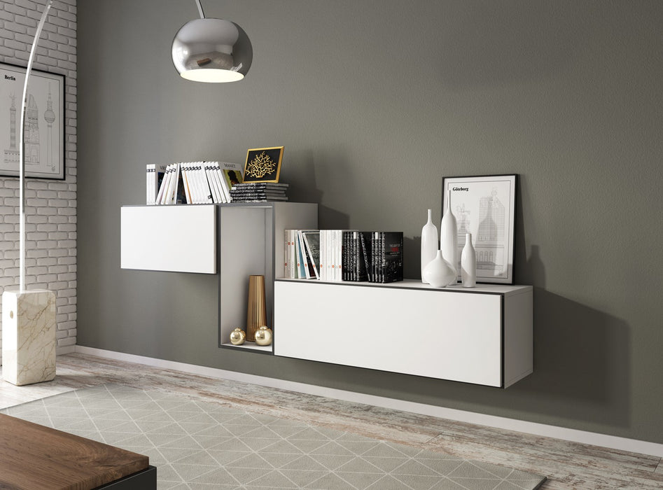 Cama living room furniture set ROCO 11 (RO1+RO3+RO4) white/black/white