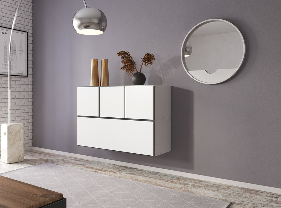Cama living room furniture set ROCO 13 (RO1 + 3xRO5) white/black/white