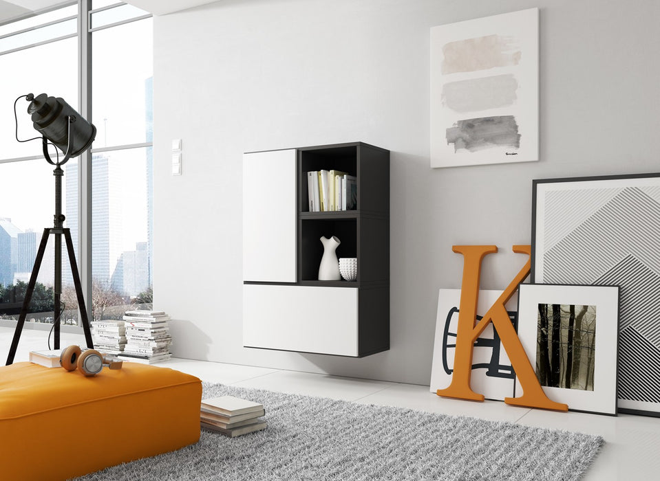 Cama living room furniture set ROCO 17 (2xRO3 + 2xRO6) black/black/white