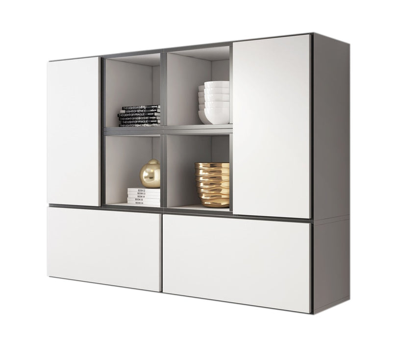 Cama living room furniture set ROCO 19 (4xRO3 + 4xRO6) white/black/white