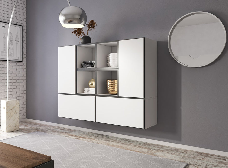 Cama living room furniture set ROCO 19 (4xRO3 + 4xRO6) white/black/white