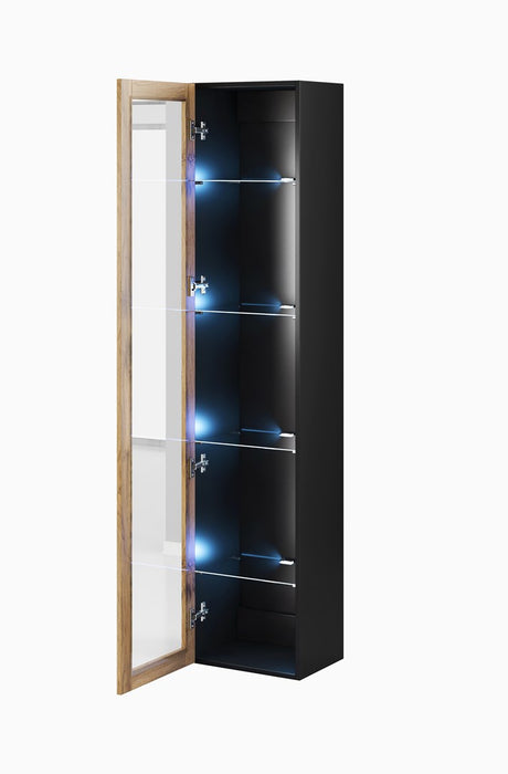 Cama living room cabinet set VIGO 3 black/wotan oak