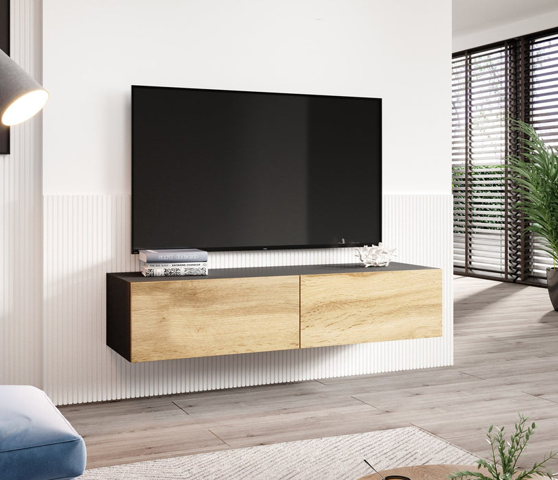 Cama living room cabinet set VIGO 9 black/wotan oak