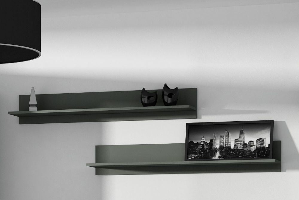 Cama set of two shelves 125cm SOHO black matte
